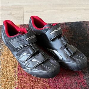Shimano Black Cycling Shoes with Red Accents